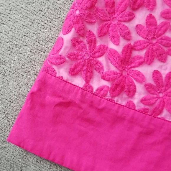 Lined Pink Floral Dress, Button Back - Picture 2 of 8